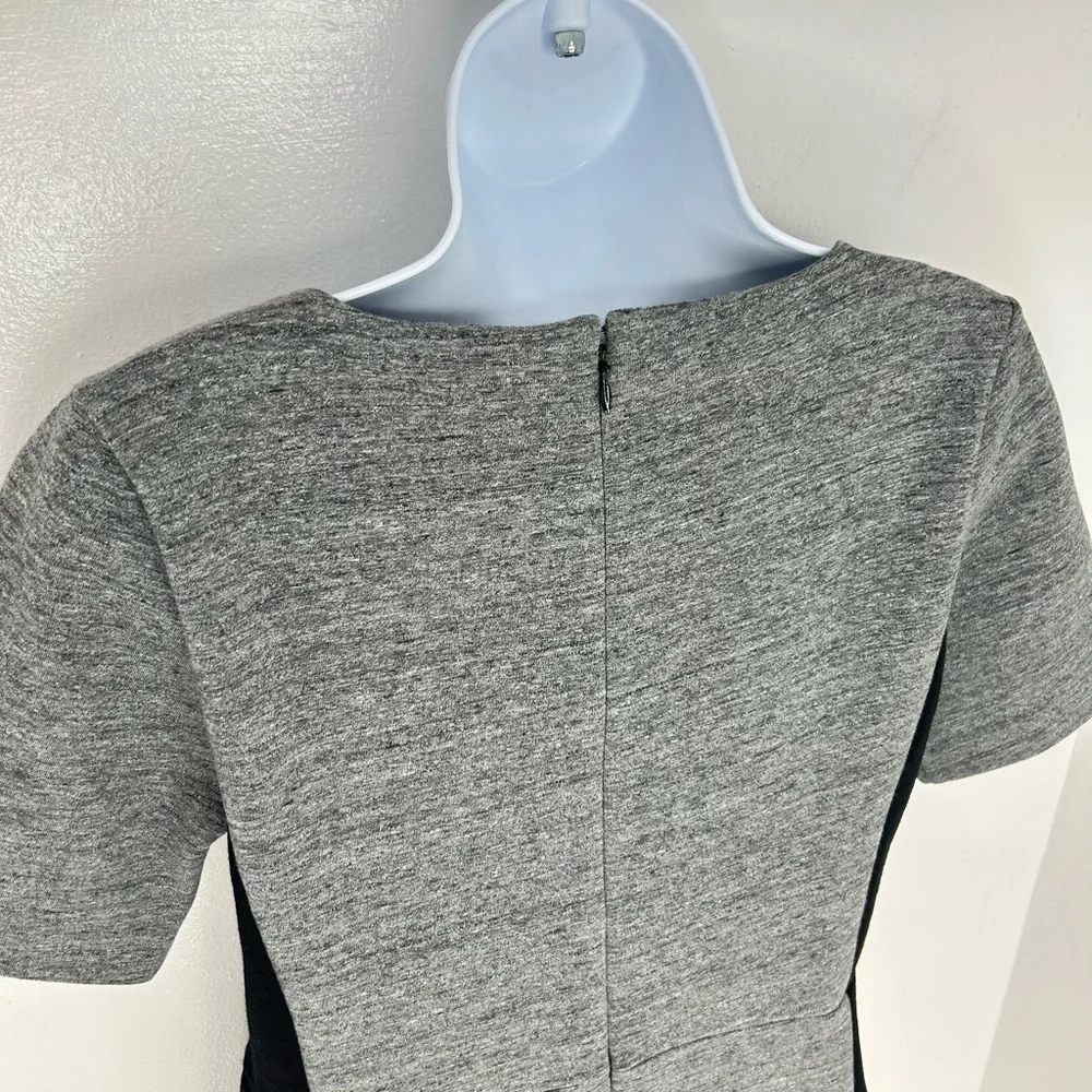 J. Crew Colorblock‎ Sheath Dress Size 6 Black Grey Career Dark Academia